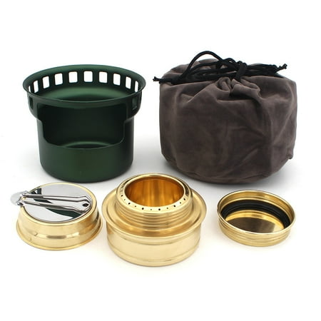 Alcohol Stove Camping Supplies Cooking Outdoor Outdoors Equipment Accessories Furnace Camp Mini Camp Cooking Supplies Hiking (HW5-green)
