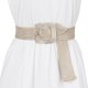 thumbnail image 4 of Cinturón ancho elástico trenzado para mujeres INSPIRE CHIC con hebilla cuadrada color beige, 4 of 4