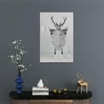 thumbnail image 6 of HFDF Funny Deer Bathroom Wall Art Black And White Animal Pictures Wall Decor Cute Deer Elk Bathroom Canvas Print Painting Artwork Modern Home Bathroom Decorations for Restroom Toilet 8x10inch Framed, 6 of 6