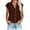 Brown, variant on Dagugfen Cotton Linen Shirts for Women Button down Cap Sleeve Loose Casual Lightweight Work Resort Wear