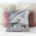 thumbnail image 3 of Curious Deer Indoor/Outdoor Fabric Pillow in Black 16x16 with zip, 3 of 4