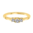 thumbnail image 2 of Aonejewelry 0.24 Ct. Ttw Pretty 3 Stone Diamond Engagement Wedding Ring In 10k Yellow Gold, 2 of 4