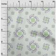 thumbnail image 2 of oneOone Cotton Flex Light Green Fabric Florals Craft Projects Decor Fabric Printed By The Yard 40 Inch Wide, 2 of 4
