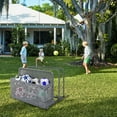 thumbnail image 6 of Outdoor Storage, Double Layer Poolside Float Storage, Patio Poolside Float Storage Basket, Storage Box, PE Rattan Outdoor Pool Caddy with Rolling Wheels for Floaties,Beach-Sturdy,Hollow Grey, 6 of 7