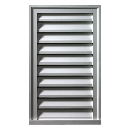 

12 W x 36 H x 2 P Brick Mould Style Vertical Louver Functional