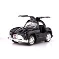 thumbnail image 1 of Modelo de coche de aleación de dibujos animados 1:43, juguete infantil con puerta que se abre (Mercedes-Benz negro, 2 unidades), 1 of 5