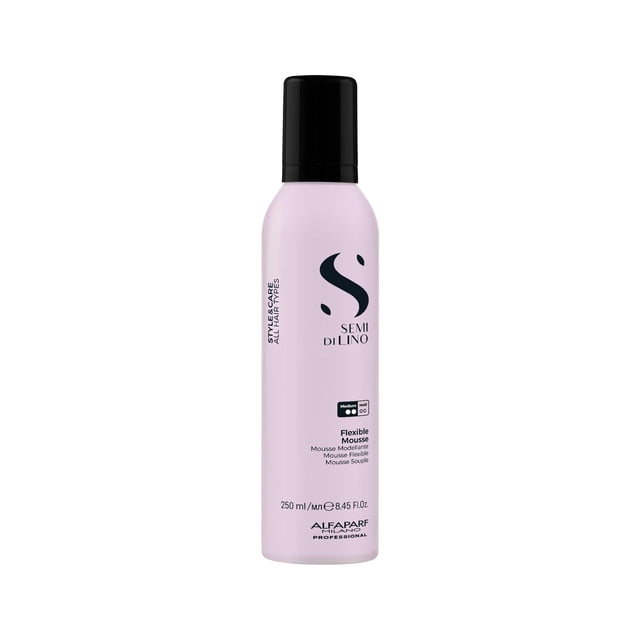 Alfaparf Semi di Lino Style&Care Flexible Mousse 250 ml - Mousse modeladora con fijación media para todo tipo de cabello (Nuevo Modelo)