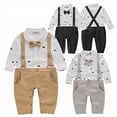 thumbnail image 2 of StylesILove Sailor Boat Print Faux Suspender Formal Wear Baby Boy Romper (12-18 Months, Navy Blue), 2 of 3