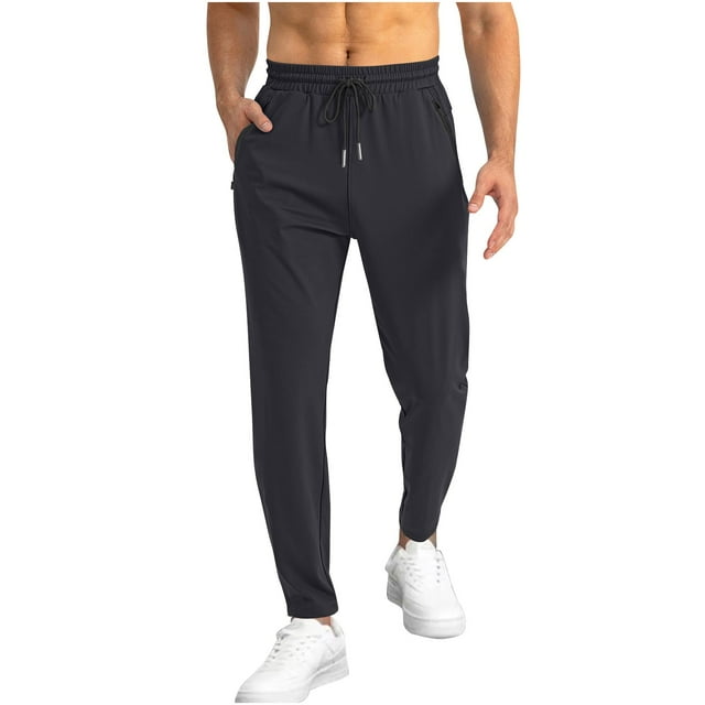 WRKEKC Casual Pants for Men Spring Winter Drawstring Fashion Casual Sport Pants Solid Color for Leisure Activities