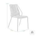 thumbnail image 3 of Clip Indoor Outdoor Stackable Steel Dining Chair with Blue Rope - Set of 2, 3 of 10