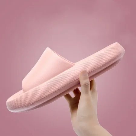 

Women‘s Solid EVA Material Open Toe Studded Anti-slip House Ultra Soft Bath Slippers 4cm Higher