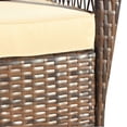 thumbnail image 4 of Outdoor Patio Rattan Rocking Chair ,All-Weather Wicker Rocking Chair for Porch,with Thick Cushions, Wide Seat, , Balcony & Backyard Patio Furniture,Brown, 4 of 12