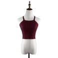 thumbnail image 2 of Womens Casual Vest Stretch Rib Knit Cropped Yoga Sleeveless High Elastic Tank Tops, 2 of 6