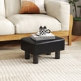 thumbnail image 4 of Gymax Modern Foot Stool w/ Storage Compact Ottoman w/Hidden Storage Space Black, 4 of 9