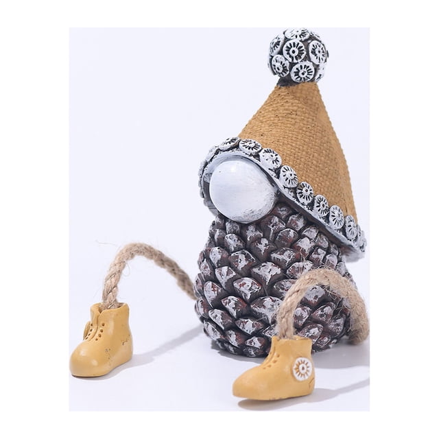 Adornos navideños de pareja para escritorio | Adornos colgantes de piña de resina para estanterías | Artesanías hechas a mano para hombres y mujeres