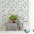 thumbnail image 2 of Chesapeake Imperial Garden Blue Botanical Unpasted Non Woven Wallpaper, 20.5-in by 33-ft, 56.4 sq. ft., 2 of 3