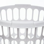 Starplast 1 Bushel Round Laundry Basket, White Plastic