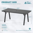 thumbnail image 5 of Ciokea Outdoor Patio Dining L-Shape Table, 66.9x31.9 IN HDPS Aluminum Frame Table for Backyard Poolside Lawn, Gray, 5 of 7