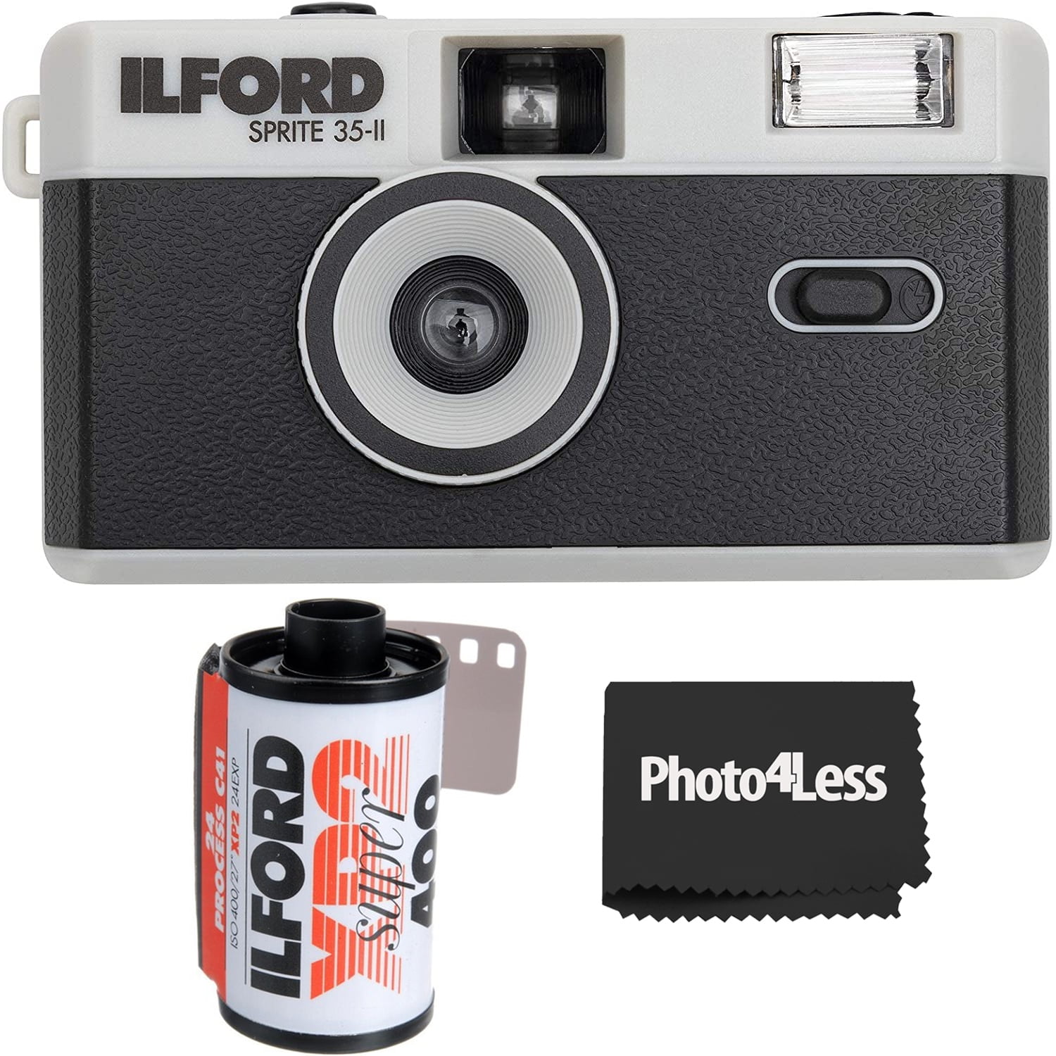 Ilford Sprite 35II Camera Black & Silver + Ilford XP2 400 35mm B&W