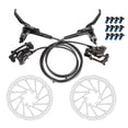 thumbnail image 1 of Hydraulic Bike Disc Brake Kit 160mm Disc Brake Rotor Aluminum Front and Rear Caliper Disc Brake Bike Stainless Steel Rotors with 12 Bolts, 1 of 8