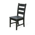 thumbnail image 2 of Rena Dining Chair Set of 2, Ladderback and Wood Seat, Black Mahogany, 2 of 6