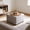 Gray, variant on 3-in-1 Foldable Ottoman Floor Bed with Waterproof Wood Serving Tray & Pull Tab, Linen Upholstered Multi-Purpose Foot Stool with Non-Slip Wood Legs for Living Room, Bedroom & Balcony, Beige