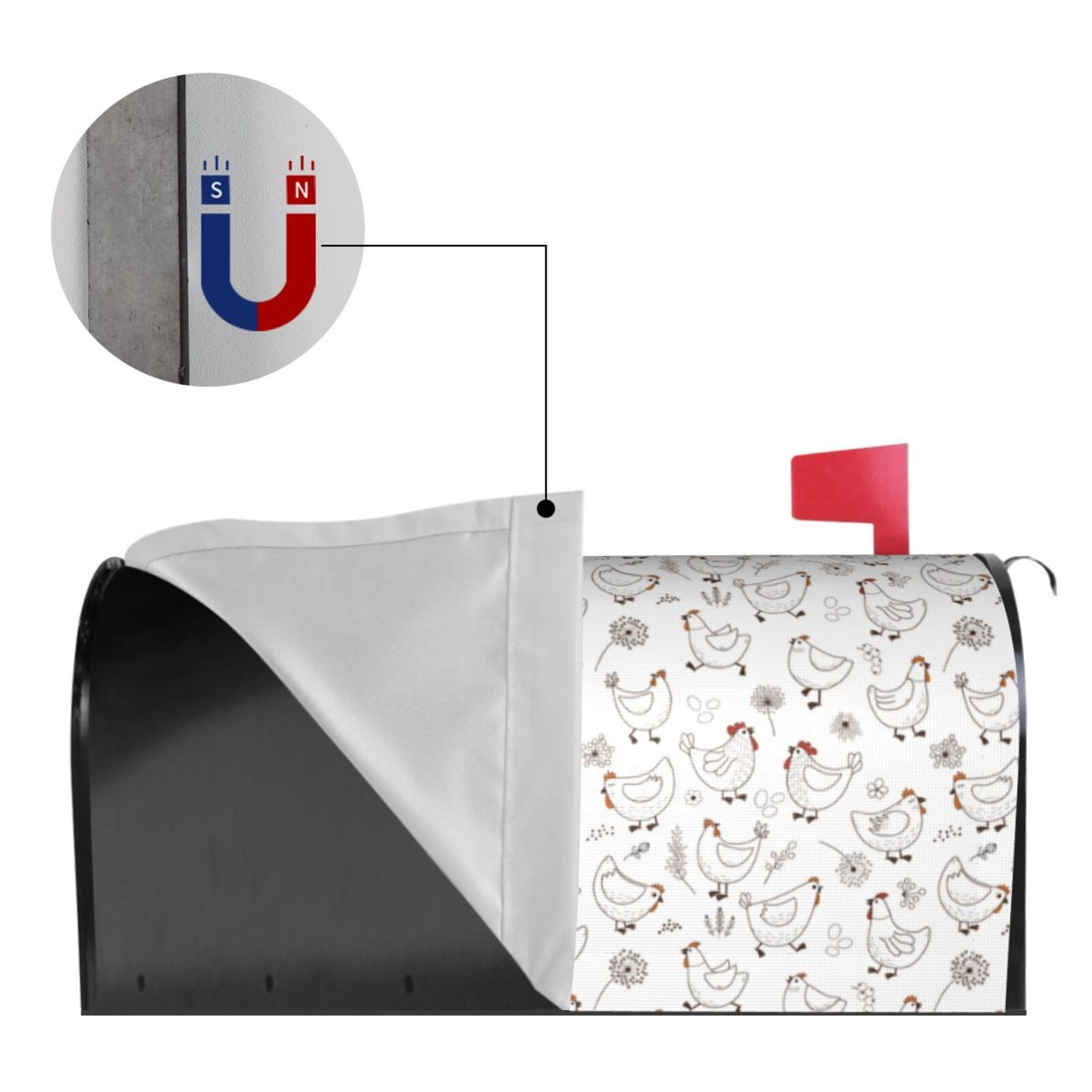 Kdxio Magnetic Mailbox Cover 21x18 in Mailbox Cover Outdoor Decoration Holiday Mailbox Covers for Home Garden Yard-21x18 in