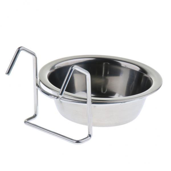 4xBird Parrot Taza Colgante de Acero Inoxidable Tazón de Alimentación para Alimentos Accesorios para Jaulas Sunnimix Comedero para loros y pájaros para mascotas