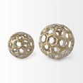thumbnail image 2 of Mercana Moyer I Small Gold Metal Hollow Decorative Orb 68604, 2 of 7