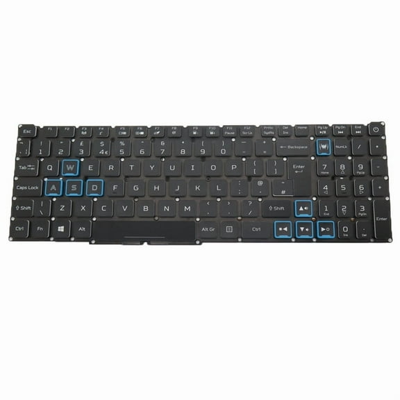 Laptop RGB Backlit Keyboard For ACER Nitro 5 AN517-54 English US Black Colourful Backlit New