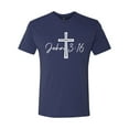 thumbnail image 2 of Wild Bobby John 3:16 Cross Inspirational/Christian Men Premium Tri Blend Tee, Vintage Navy, X-Large, 2 of 5