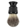 thumbnail image 3 of Brocha de Afeitar ANGGREK Con Cepillo de Barba Mango de Resina Negra, 3 of 8