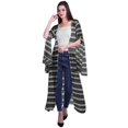 thumbnail image 2 of Moomaya Open Front Printed Georgette Shrug Slit Sleeve Beach Cover Up For Women, 2 of 5