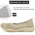 thumbnail image 3 of LEDINEY Women's Flats Slip On Shoes Comfortable Walking Shoes Flats for Women Dressy Ballet Shoes, Beige, 3 of 8