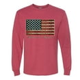thumbnail image 2 of Wild Bobby, American Game Flag Baseball Bat Ball, Sports, Men Long Sleeve Shirt, Vintage Heather Red, X-Large, 2 of 3