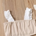 thumbnail image 4 of Sngxgn Baby Girl Outfit Long Sleeve Pullover Tops with Pants 2pcs Set Clothes(Beige,100), 4 of 6