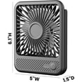 thumbnail image 3 of Ventilador de escritorio USB, viento fuerte, ultra silencioso, pequeño ventilador personal con inclinación plegable de 180° y 3 velocidades ajustables, ventilador USB mini con cable USB-C, 3 of 8