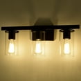 thumbnail image 4 of C Cattleya 3-Light Vanity Light with Clear Glass Shades Oil-rubbed Bronze Bronze Oil Rubbed, 4 of 6
