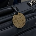 thumbnail image 5 of Africa Animal Silhouettes All Over Pattern Round Leather Luggage Card Suitcase Carry-On ID Tag, 5 of 8