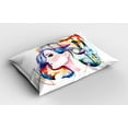 thumbnail image 2 of Ambesonne Multi-color Watercolor Microfiber Pillow Shams, Standard/Queen, 2 of 2