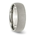 thumbnail image 2 of Auriga Fine Jewelry Stainless Steel Polished with Stone Finish 7 mm Band for Women Size 13, 2 of 7