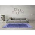 thumbnail image 3 of Ahgly Company Machine Washable Indoor Round Persian Blue Traditional Area Rugs, 7' Round, 3 of 4