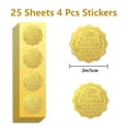 25 Sheet Self Adhesive Gold Foil Embossed Stickers Medal Decoration ...