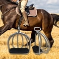 thumbnail image 6 of Horse Riding Stirrups Flexible Non Slip High Strength Steel Rubber Pad Tool Equestrian for Horse Riding Outdoor  x 3.3cm, 6 of 9