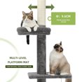 thumbnail image 4 of Schnappi Interactive Adjustable 5-Tier Floor to Ceiling Cat Tower, 4 of 6
