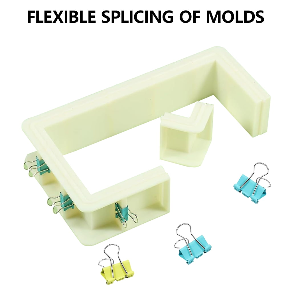 Oasiva Multipurpose Resins Casting Mold Housing Customizable Size Frames for Soap and Candle Making Kits with Binders Clip