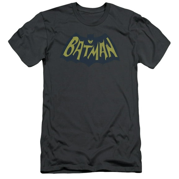 Batman Show Bat Logo S/S Adult 30/1 T-Shirt Charcoal