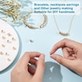 thumbnail image 4 of 30 PCS 18K Gold Plated Spacer Beads Metal Spacer Beads for DIY Jewelry Making Findings and Other Craft Work - 8x3mm Hollow Shape, 4 of 9