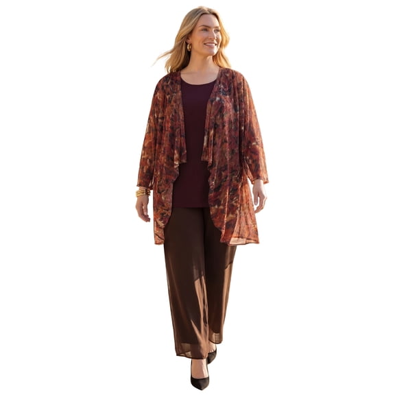 Catherines Women's Plus Size 2-Piece Cardigan & Tank Twinkle Set