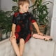 thumbnail image 4 of Balery Black Dog Red Background Conjunto de Pijama Infantil de Manga Corta con Estampado – Ropa de Dormir de Algodón Suave-3X-Large, 4 of 6
